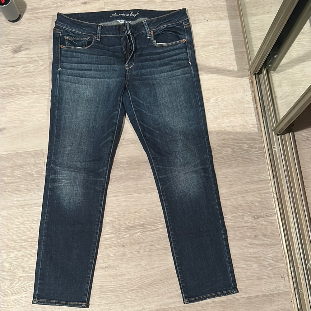 American Eagle Outfitters Women's Skinny Jeans - Dark Wash Blue